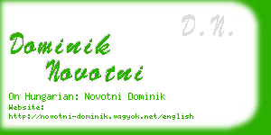 dominik novotni business card